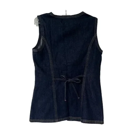 NWT Abercrombie Denim Vest - S - Dark Denim - Picture 5 of 11